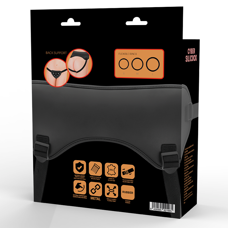 Cyber Silicock Strap-On Harness With 3 Rings Free | Niks.fi verkkokauppa
