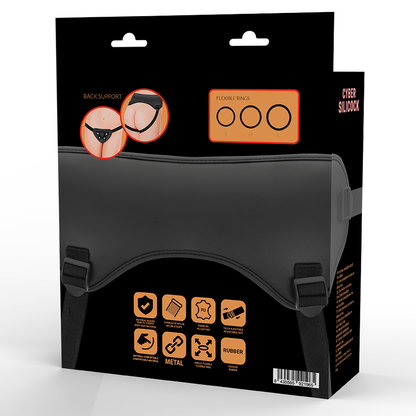 Cyber Silicock Strap-On Harness With 3 Rings Free | Niks.fi verkkokauppa