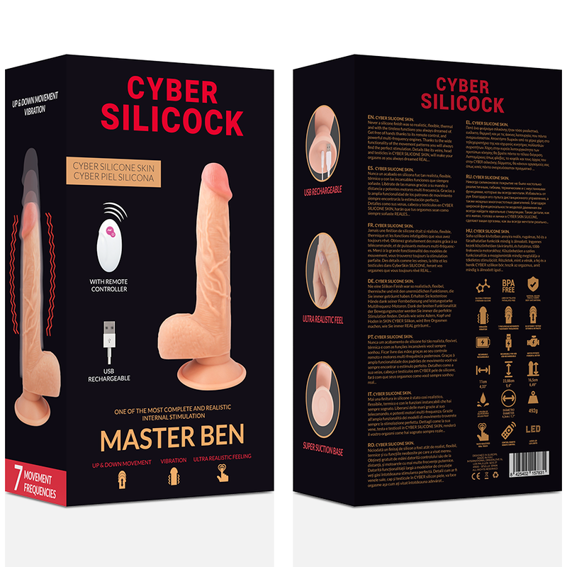 Cyber Silicock Remote Control Realistic Master Ben 23.88 Cm -O 4.3 Cm | Niks.fi verkkokauppa