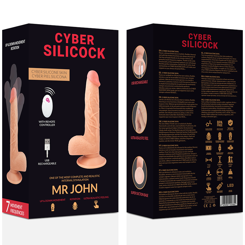 Cyber Silicock Remote Control Realistic Mr John 23.88 Cm -O 4.3 Cm | Niks.fi verkkokauppa