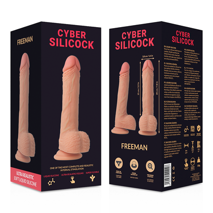 Strap-On Freeman Liquid Silicone With 3 Rings Free 20 Cm -O3.8 Cm | Niks.fi verkkokauppa