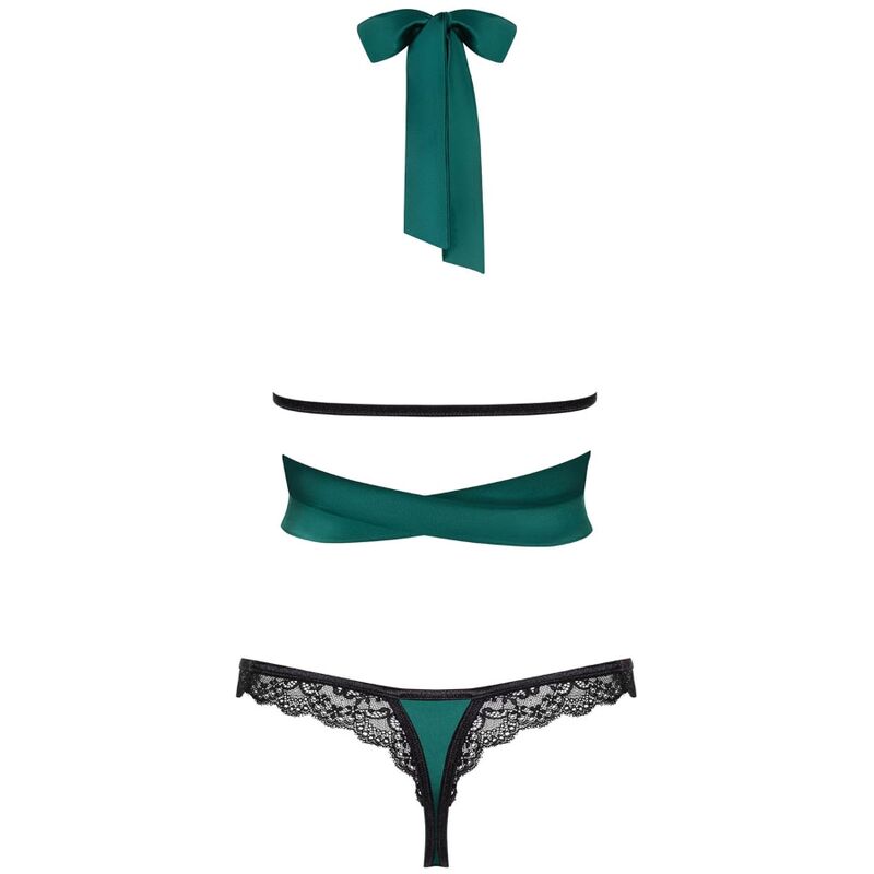 Obsessive Sensuelia Set Two Pieces Green L/Xl | Niks.fi verkkokauppa