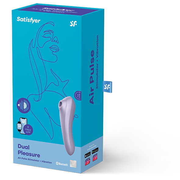 Satisfyer Dual Pleasure Air Pulse Vibrator Mauve | Niks.fi verkkokauppa