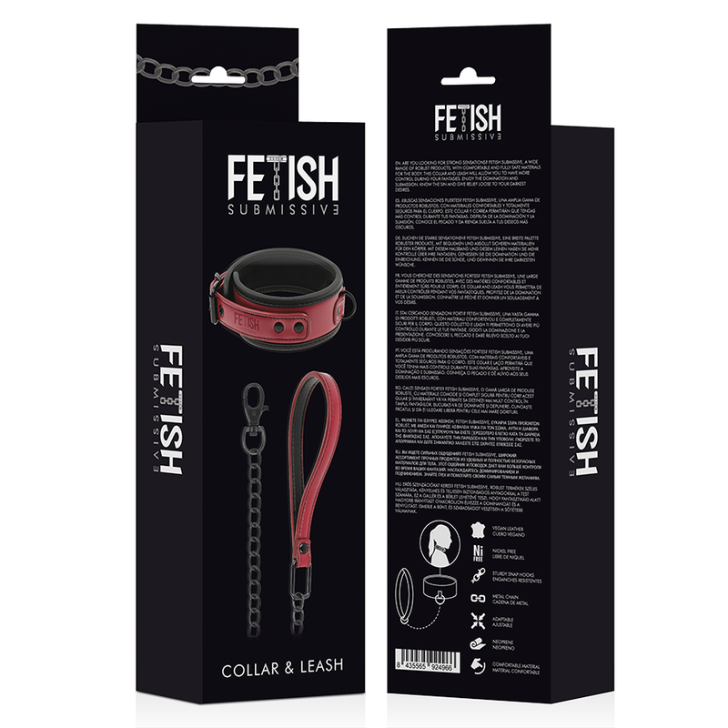 Fetish Submissive Dark Room Neoprene Lining Chain Necklace | Niks.fi verkkokauppa