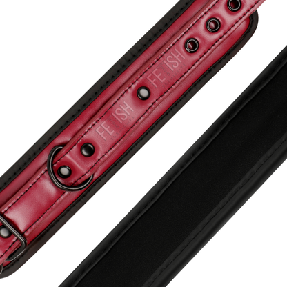 Fetish Submissive Dark Room Vegan Leather Handcuffs With Neoprene Lining | Niks.fi verkkokauppa