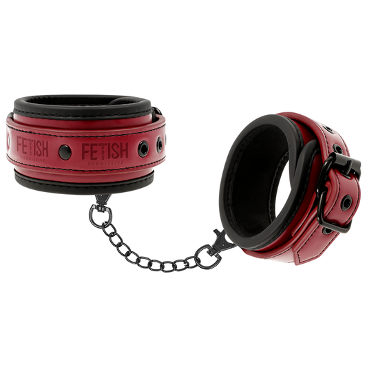 Fetish Submissive Dark Room Vegan Leather Ankle Handcuffs With Neoprene Lining | Niks.fi verkkokauppa