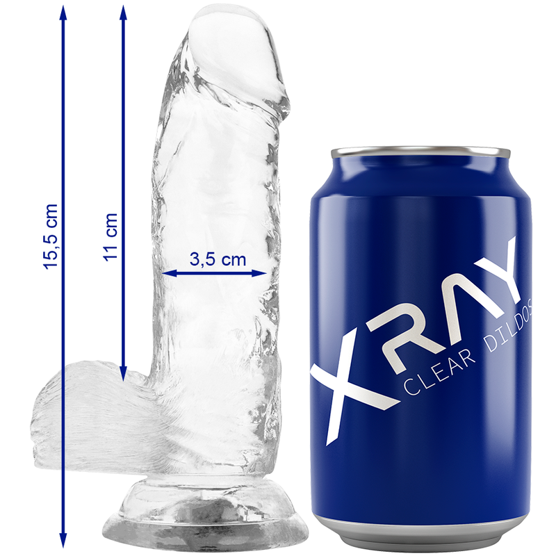 X Ray Harness + Clear Cock With Balls 15.5 Cm -O 3.5 Cm | Niks.fi verkkokauppa
