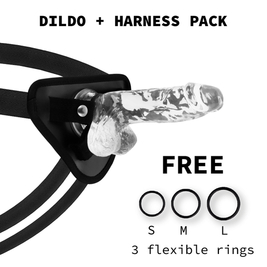 X Ray Harness + Clear Cock With Balls 15.5 Cm -O 3.5 Cm | Niks.fi verkkokauppa