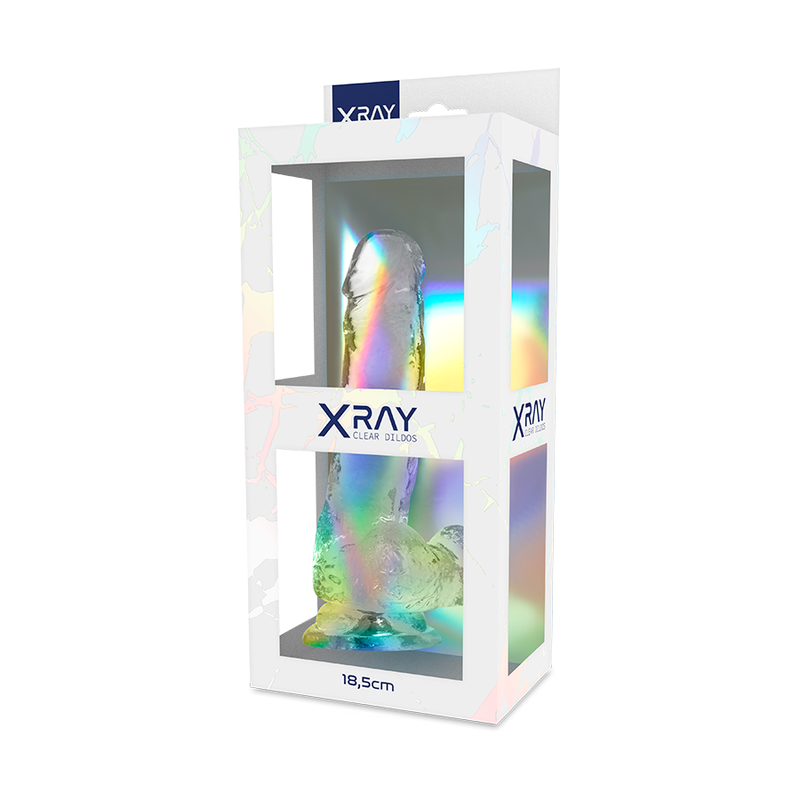 X Ray Harness + Clear Cock With Balls 18.5 Cm -O 3.8 Cm | Niks.fi verkkokauppa