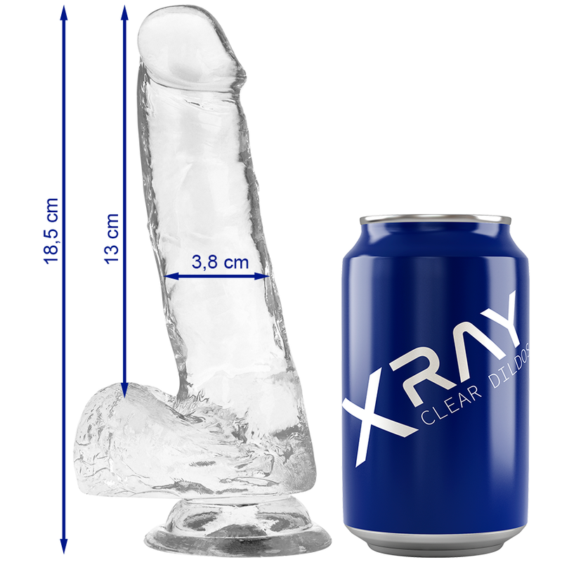 X Ray Harness + Clear Cock With Balls 18.5 Cm -O 3.8 Cm | Niks.fi verkkokauppa