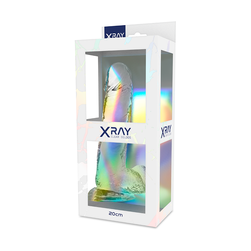 X Ray Harness + Clear Cock With Balls 20 Cm -O 4.5 Cm | Niks.fi verkkokauppa