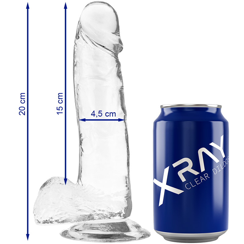 X Ray Harness + Clear Cock With Balls 20 Cm -O 4.5 Cm | Niks.fi verkkokauppa