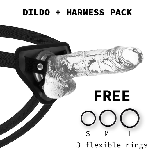 X Ray Harness + Cock With Balls 22 Cm -O 4.6 Cm | Niks.fi verkkokauppa