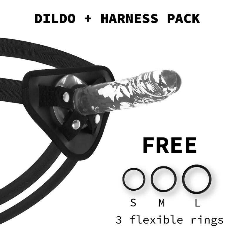 X Ray Harness + Clear Cock 18 Cm -O 4 Cm | Niks.fi verkkokauppa