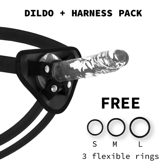 X Ray Harness + Clear Cock 18 Cm -O 4 Cm | Niks.fi verkkokauppa