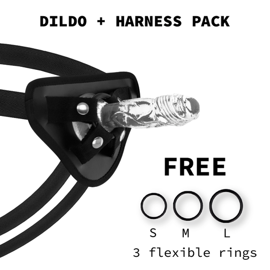X Ray Harness + Clear Cock 12 Cm -O 2.6 Cm | Niks.fi verkkokauppa