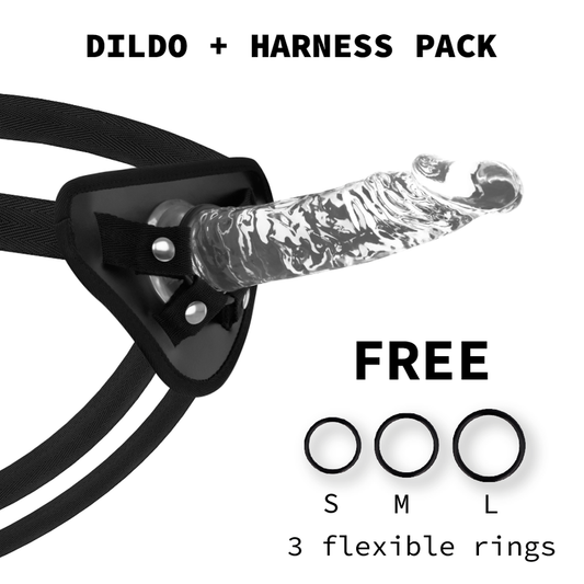 X Ray Harness + Clear Cock 19 Cm -O 4 Cm | Niks.fi verkkokauppa