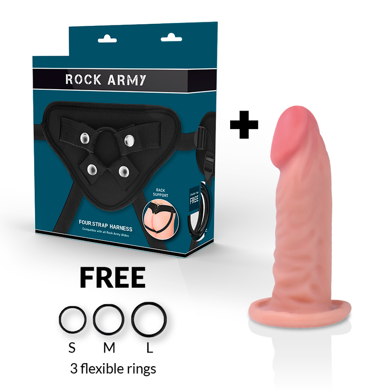 Rockarmyharness + Dual Density Tiger Realistic Dildo 14 Cm -O4.46 Cm | Niks.fi verkkokauppa