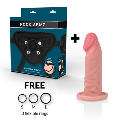 Rockarmyharness + Dual Density Tiger Realistic Dildo 14 Cm -O4.46 Cm | Niks.fi verkkokauppa