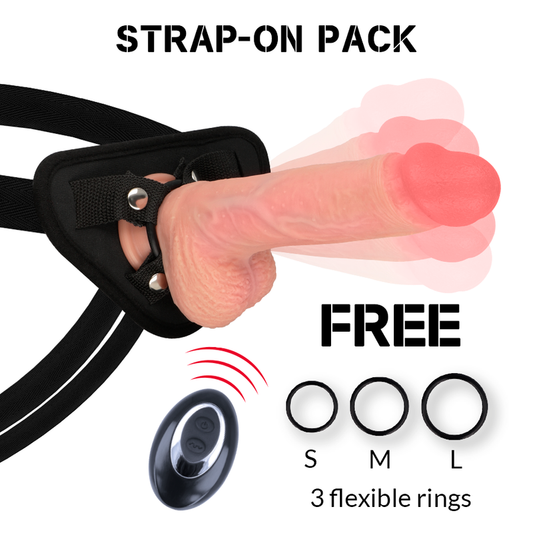 Rockarmyharness + Liquid Silicone Vibrator Premium Apache Remote Control 20.5 Cm -O4.62 Cm | Niks.fi verkkokauppa