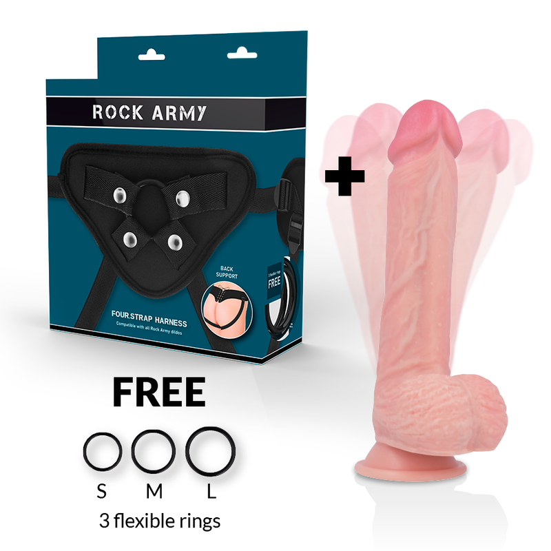 Rockarmyharness + Hawk Rotator And Vibrator 22 Cm -O4.6 Cm | Niks.fi verkkokauppa