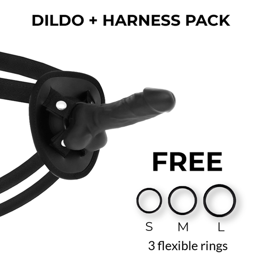 Cock Miller Harness + Silicone Density Cocksil Articulable Black 13 Cm | Niks.fi verkkokauppa
