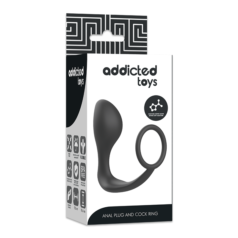 Addicted Toys Anal Plug With Black Silicone Ring | Niks.fi verkkokauppa