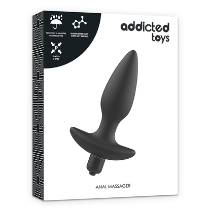 Addicted Toys Massager Plug Anal With Vibration Black | Niks.fi verkkokauppa