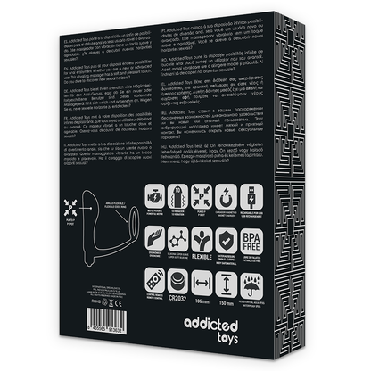 Addicted Toys Penis Ring With Remote Control Anal Plug Black Rechargeable | Niks.fi verkkokauppa