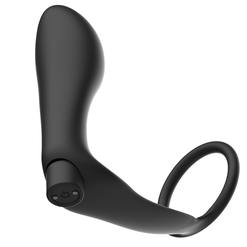 Addicted Toys Penis Ring With Remote Control Anal Plug Black Rechargeable | Niks.fi verkkokauppa