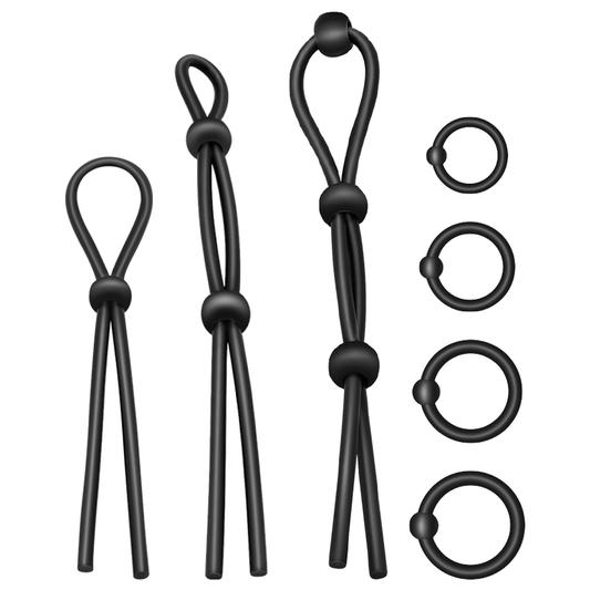 Addicted Toys Flexible Silicone Cock Ring Set 7 Pieces | Niks.fi verkkokauppa